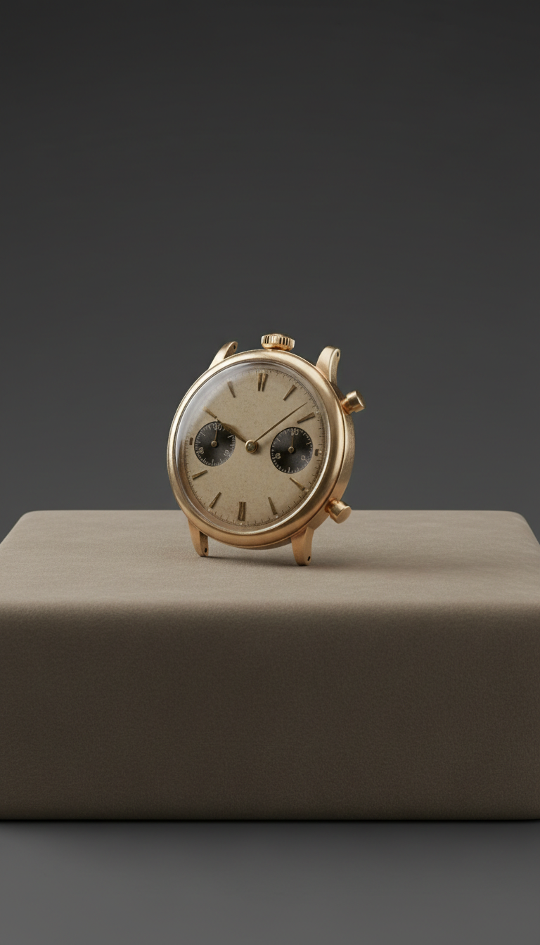 Antique Gold Chronograph Wristwatch